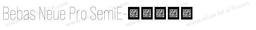 Bebas Neue Pro SemiE字体转换